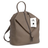 Rucsac dama din piele naturala DiAmanti Zanella Taupe Închis